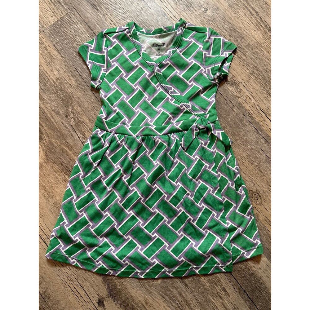 Diane Von Furstenburg x Target Faux Wrap Dress Vintage Weave Green Size 2T DVF